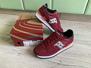 Жіночі оригінальні кросівки Saucony Shadow Original Burgundy/Black бордові з чорним, фото 3