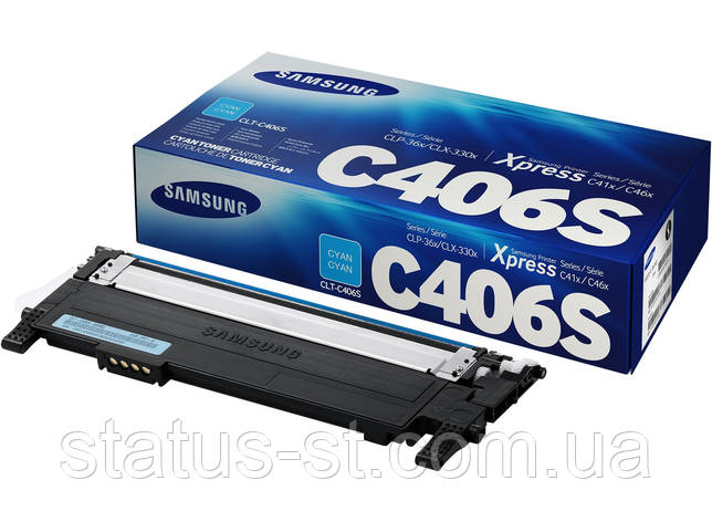 Заправка картриджа Samsung CLT-C406S cyan для принтера Samsung CLP-360, CLX-3300, CLX-3305, CLX-3305fn, 3305, фото 1
