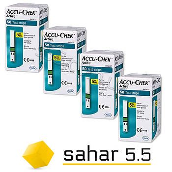 Тест-смужки Акку Чек Актив 4 уп. 50шт. - Accu Chek Active