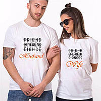 Парні футболки. Чоловіча та жіноча футболка. Чоловік і дружина