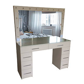 Стіл із дзеркалом для візажиста, туалетний столик, стіл візажний