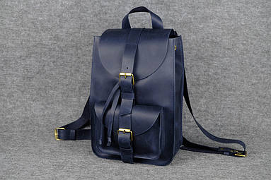 Жіночий шкіряний рюкзак Флоренція, натуральна Вінтажна шкіра колір Синій