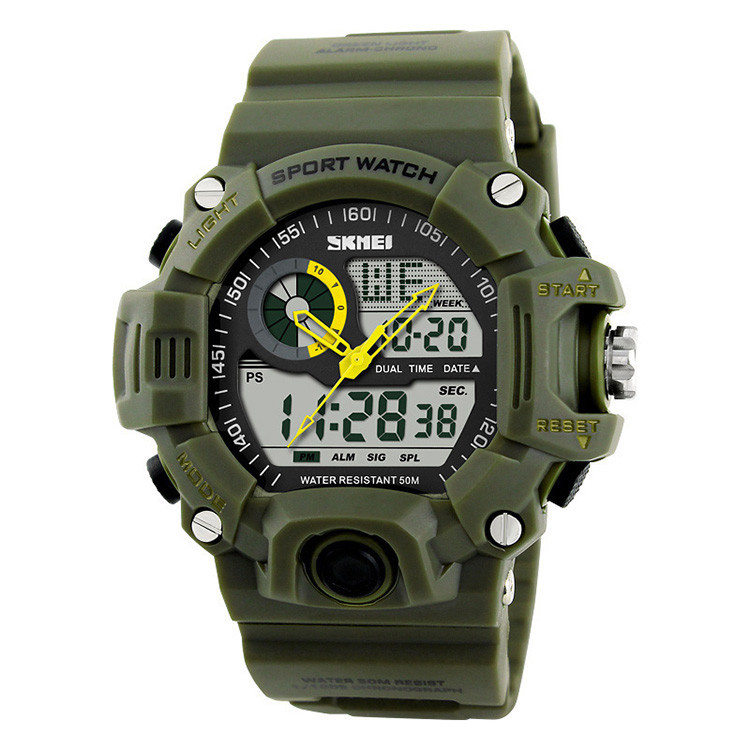 Чоловічі спортивні годинник Skmei S-Shock зелені