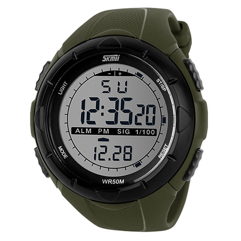 Чоловічі спортивні годинник Skmei Military Dive (1025) зелені, фото 1