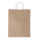 Крафт пакети з ручками 260*150*350 мм пакети паперові для магазина одягу, упаковка 600 шт, фото 4