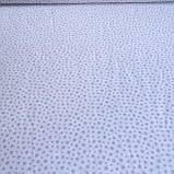 Тканина з дрібними сірими зірочками на білому тлі, ширина 160 см, фото 2