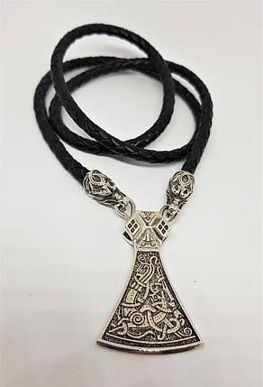 Сокира Скандинавська Маммен з головами Драконів, срібло 925, нашийна прикраса, амулет, талісман, підвіс, фото 2