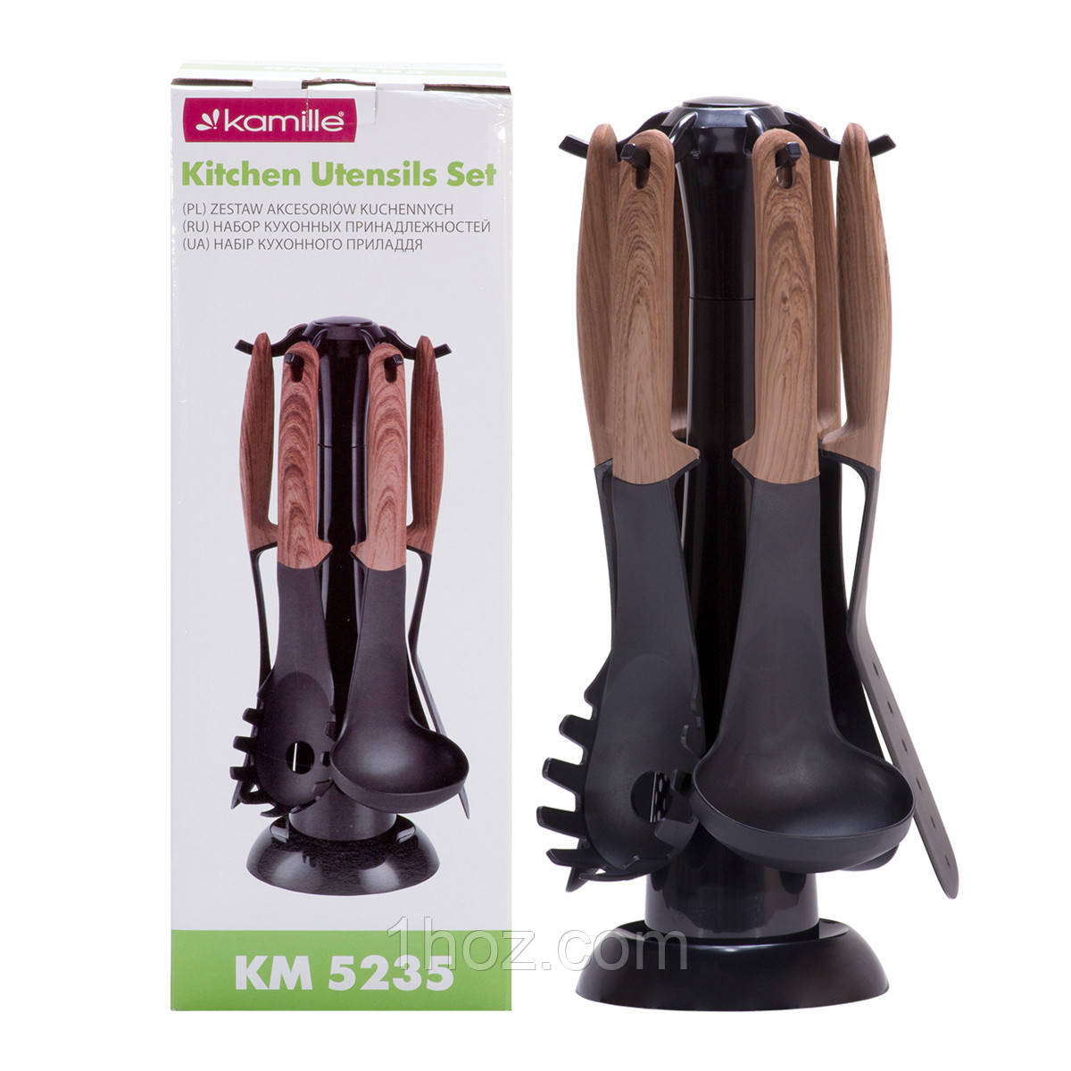 Набір кухонного приладдя Kamille KM-5235 7 предметів Кухонне приладдя з підставкою, фото 1