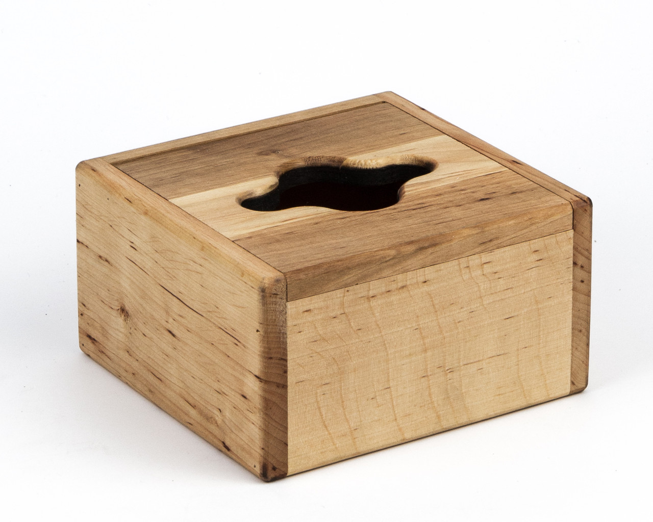Диспенсер дерев'яна яний, куб, для настільних серветок