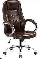 Кресло офисное поворотное Halmar CODY, экокожа, коричневый