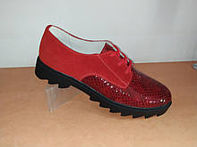 Туфлі з натуральної шкіри жіночі червоні арт 305 розмір 39 GERDA.