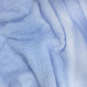 Махрова тканина двостороння преміум, блакитна, 100% бавовна