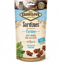 Carnilove Cat Semi Moist Snack Лакомство для кошек сардина, петрушка, (для пищеварения), 50г