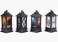 Набор фонарей на батарейках на хэллоуин "Тьма"- светится, декорация на хэллоуин, 4 расцветки, набор 12 шт