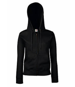 Жіноча преміум куртка-толстовка з капюшоном XS, 36 Чорний