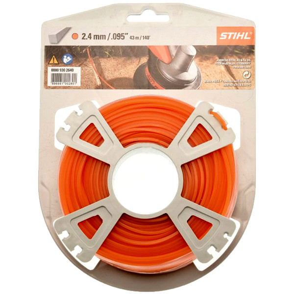 Косильна струна тримерна Stihl Ø 2,4 мм x 41 м квадратна (00009302640)