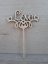 Топпер для торта. Топпер в торт "Love"