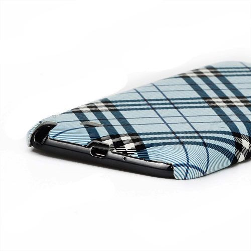 Чехол "Diagonal Check" для Samsung Galaxy Note II N7100, голубой - фото 3 - id-p10115875