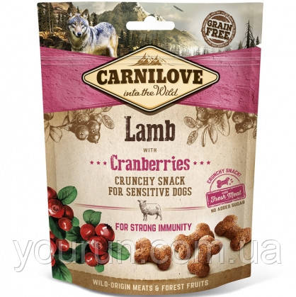 Carnilove Dog Crunchy Snacks Lamb with Cranberries Ласощі для собак ягня, журавлина, 200г