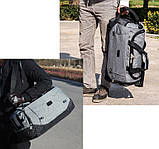 Спортивна Сумка дорожня для фітнесу, подорожей (чорна), фото 4