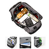 Спортивна Сумка дорожня для фітнесу, подорожей (чорна), фото 8