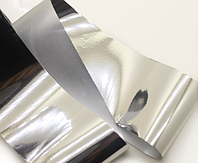 Переводная фольга для дизайна ногтей серебро 1метр