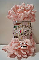 Пряжа Alize Puffy петелькова пряжа для в'язання без спиць № 340 - пудра