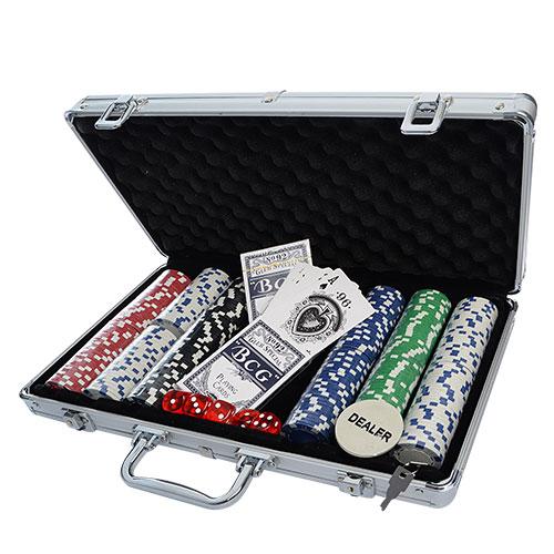 Набір для покеру в алюмінієвому кейсі 300 фишек без номіналу | подарунок на Новий Рік| покерный набір