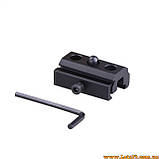 Адаптер для сошок кріплення на планку Пікатіні Вівера 20-21мм перехідник на сошки, фото 6