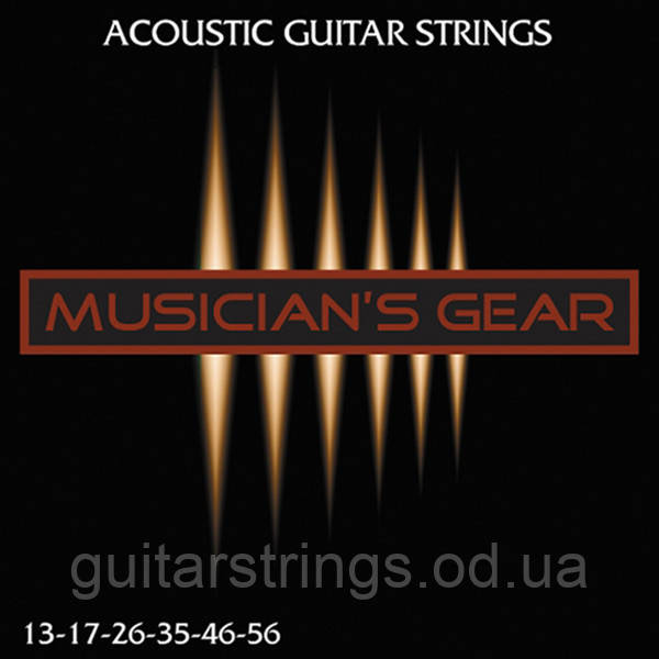 Струни Musician's Gear 80/20 Bronze Acoustic Guitar Strings 13-56