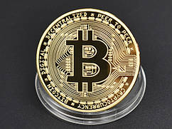 Монетка Bitcoin сувенірна  Золотий