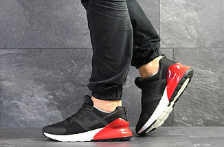 Мужские кроссовки черные красная пятка, фото 3