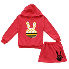 Теплий костюм "Зайчик" для дівчинки. 110, 120, 130 см