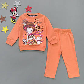 Утеплений костюм для дівчинки. 6-12 міс