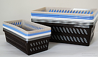 Корзинка прямокутна 25*15*8см, 2,3л