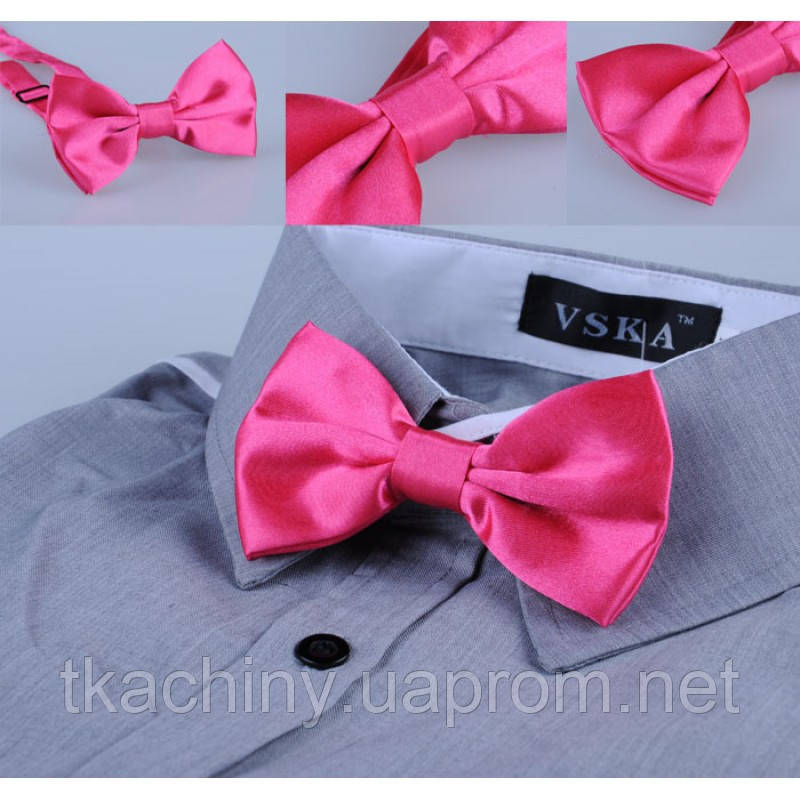 Бабочка галстук нежно розовая атлас - фото 7 - id-p111529219