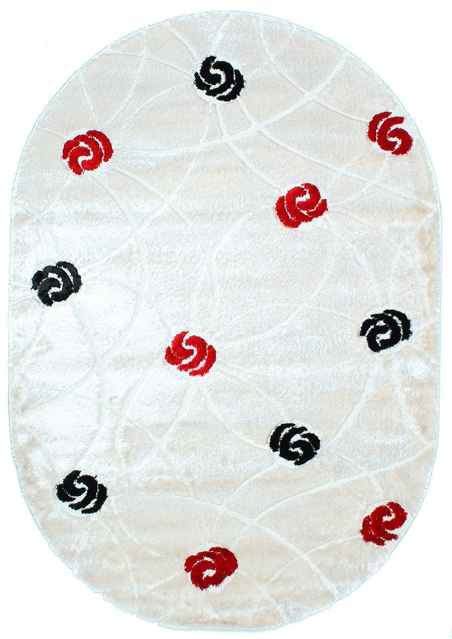 Килимок SIBEL 0054 1,5Х2,33 Білий з бежевим прямокутником