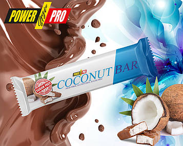 Батончик без цукру  Coconut Bar, 50гр/20