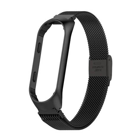 Ремінець для Xiaomi Mi Band 7 Metal Black, фото 1