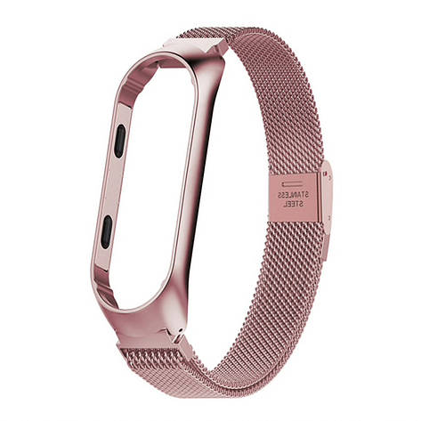 Ремінець для Xiaomi Mi Band 5 / 6 Metal Rose Gold, фото 1
