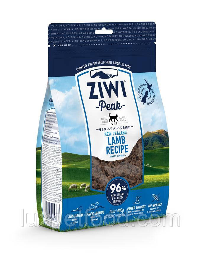 Ziwi Peak Air-Dried Lamb For Cats — висушений на повітрі корм для кішок ЯГНІНОК 400 г