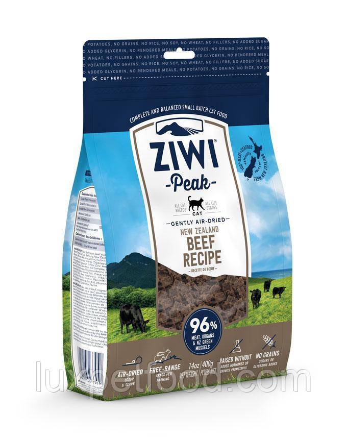 Ziwi Peak Air Dried Beef For Cats -висушений на повітрі корм для котів ЯЛОВИЧИНА 400г