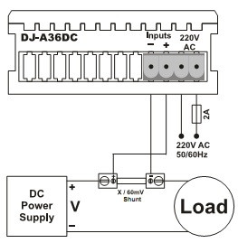 Схема підключення амперметра постійного струму