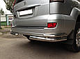 Захисні дуги заднього бампера Toyota Prado 120, подвійні кути, фото 2