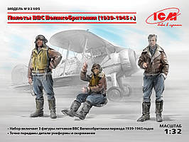 Набір пластикових деталей. Пілоти ВПС Великобританії (1939-1945). 1/32 ICM 32105