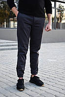 Штаны джогеры мужские Anzo из качественного коттона, черные с оттенком синего цвета
