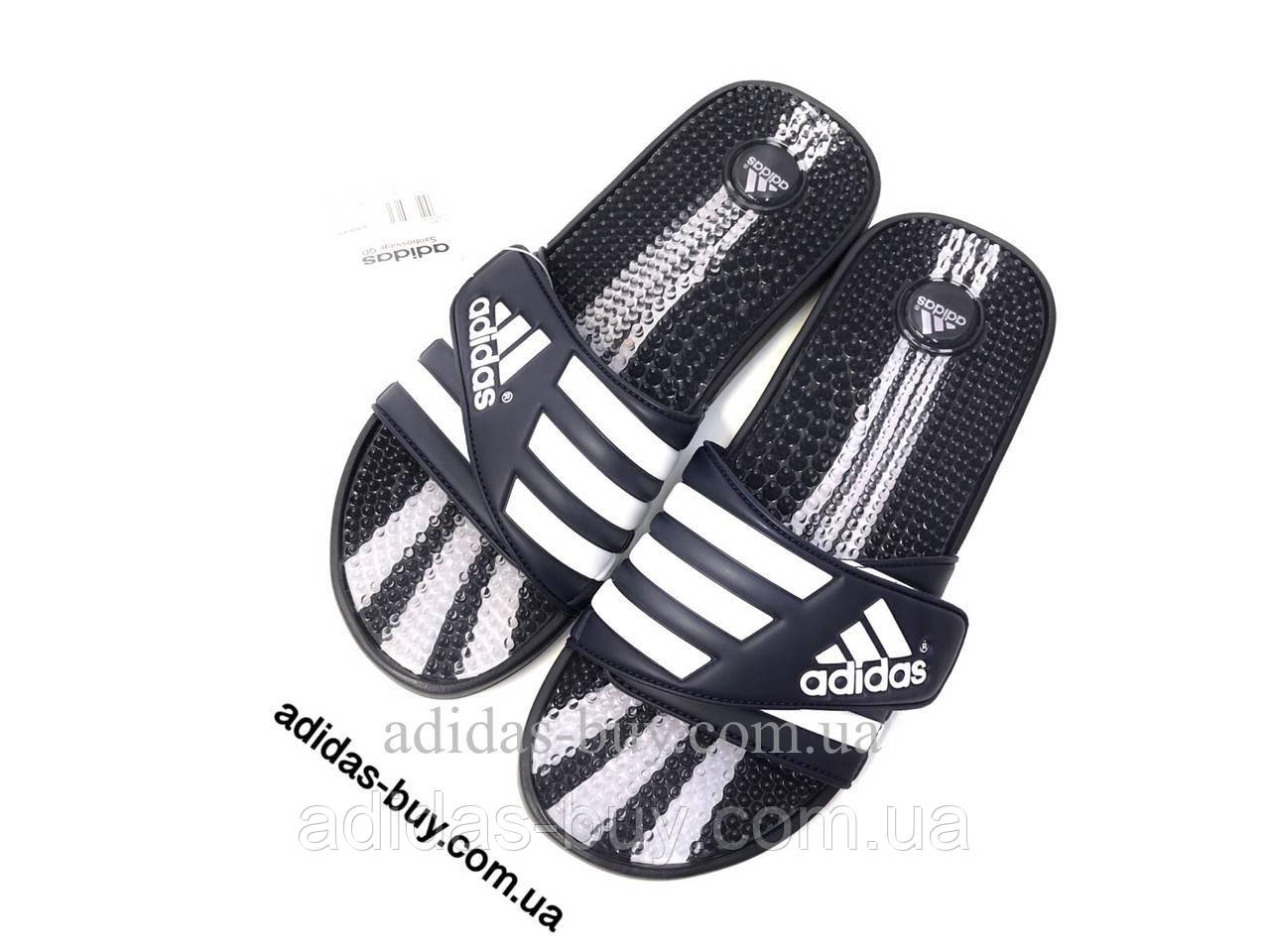 Сланці тапки масажні adidas Santiossage 010689 чоловічі колір:синій