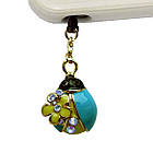 Брелок, Кулон Підвіска Божа Корівка, для Телефону з Заглушкою для Ауді Роз'єму, Біжутерія, фото 5