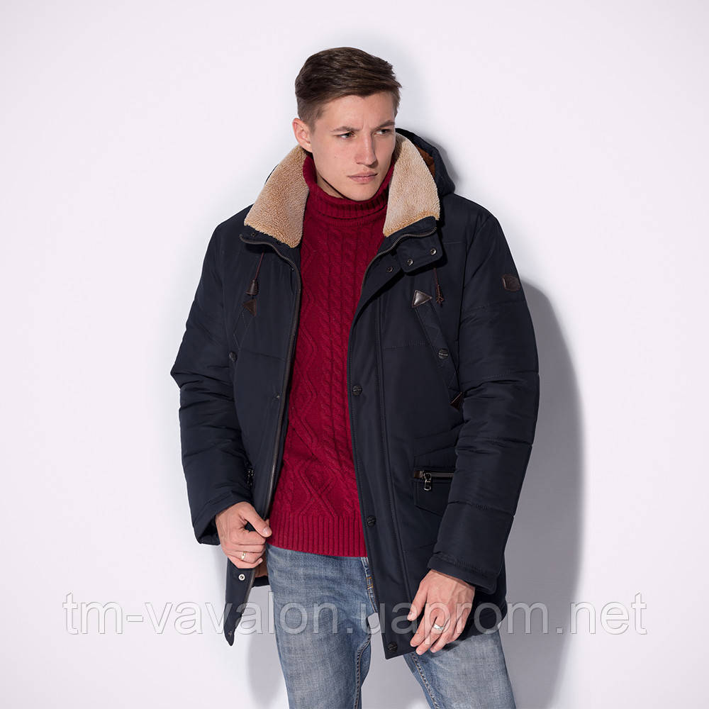 Зимова чоловіча куртка Vavalon KZ-161 navy - фото 1 - id-p373117898