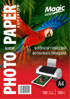 Фотопапір Magic A4 глянсовий 180 g (100 л) економ!
